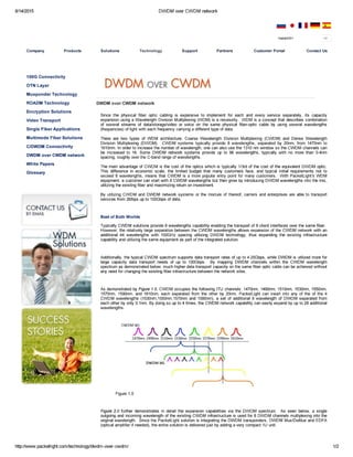 Dwdm over cwdm network