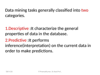 Data Mining and Warehousing Engineering Concept | PPT