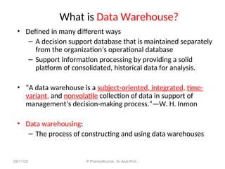 Data Mining and Warehousing Engineering Concept | PPT