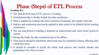 ETL Process & Data Warehouse Fundamentals | PDF