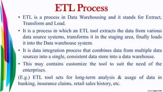 ETL Process & Data Warehouse Fundamentals | PDF