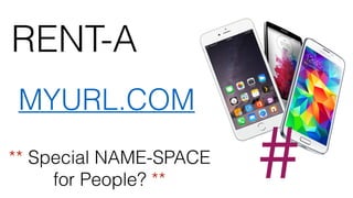 RENT-A
MYURL.COM
#** Special NAME-SPACE
for People? **
 