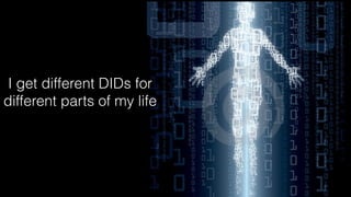 I get different DIDs for
different parts of my life
 