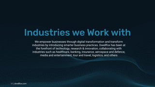 Industries we Work with
We empower businesses through digital transformation and transform
industries by introducing smart...