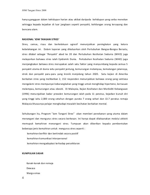 Program Jom Tangani Stres