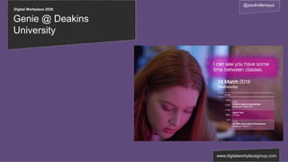 Digital Workplace 2030
@paulmillersays
Genie @ Deakins
University
www.digitalworkplacegroup.com
 