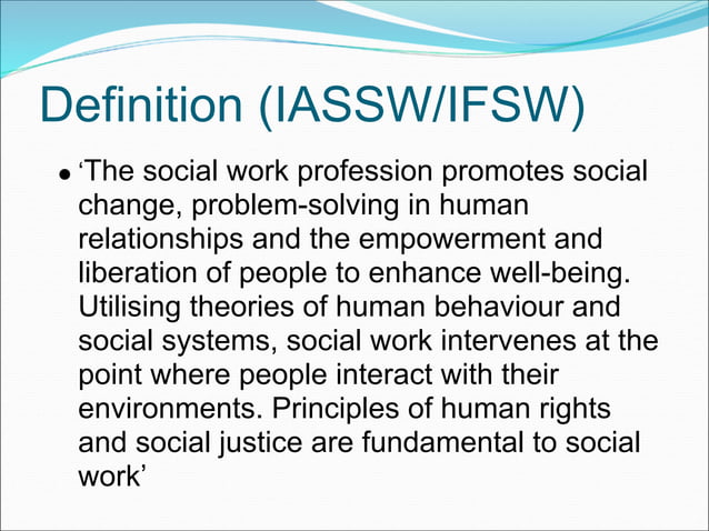Presentation What Is Social Work PPT