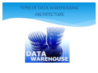 TYPES OF DATA WAREHOUSING
ARCHITECTURE
 