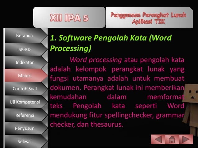 Sebutkan Beberapa Perangkat Lunak Software Pengolah Kata - Coba Sebutkan