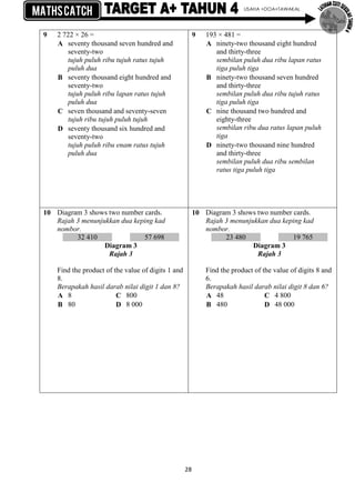 [Dwibahasa] modul latihan asas matematik tahun 4 | PDF