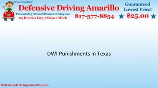 DWI Punishments in Texas
 