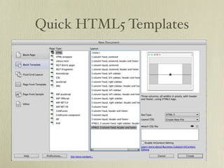 Quick HTML5 Templates
 