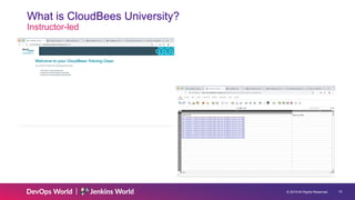 © 2019 All Rights Reserved. 10
What is CloudBees University?
Instructor-led
 