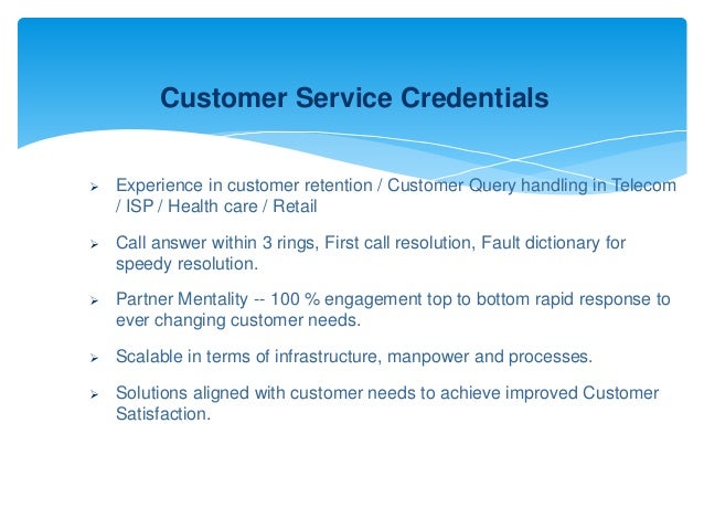 customer service profile