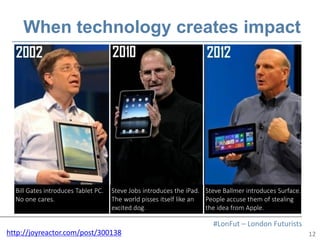 12
#LonFut – London Futurists
When technology creates impact
http://joyreactor.com/post/300138
Bill Gates introduces Table...