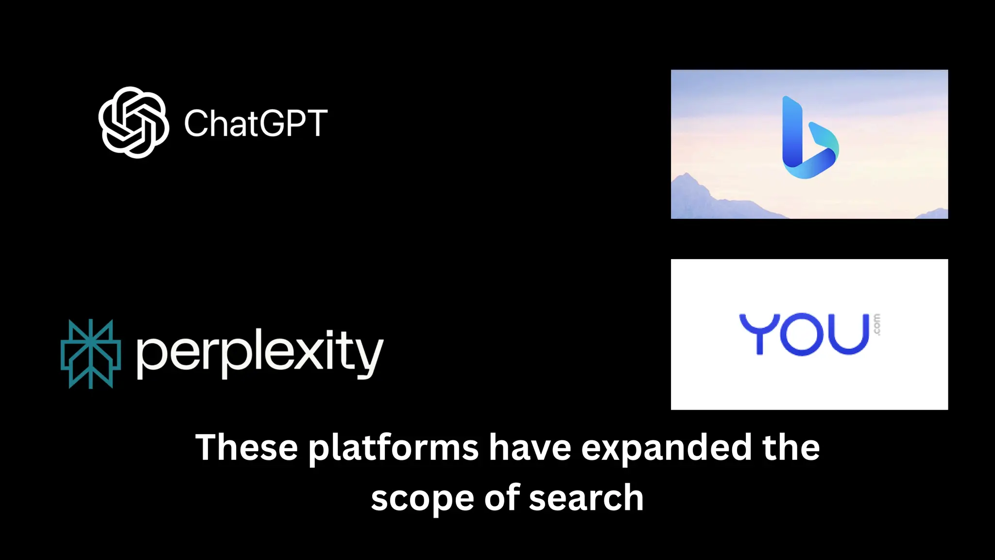 These platforms have expanded the
scope of search
 