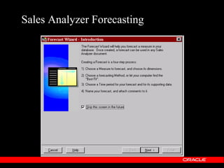 Sales Analyzer Forecasting
 