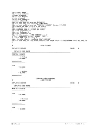 83 | P a g e T . Y . I . T . R o l l N o .
 