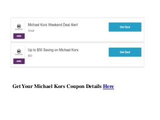 michael kors coupon