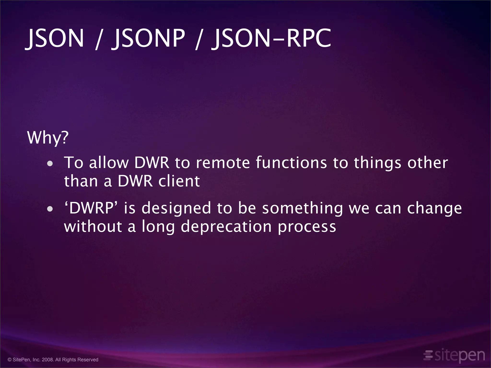 What's new in DWR version 3