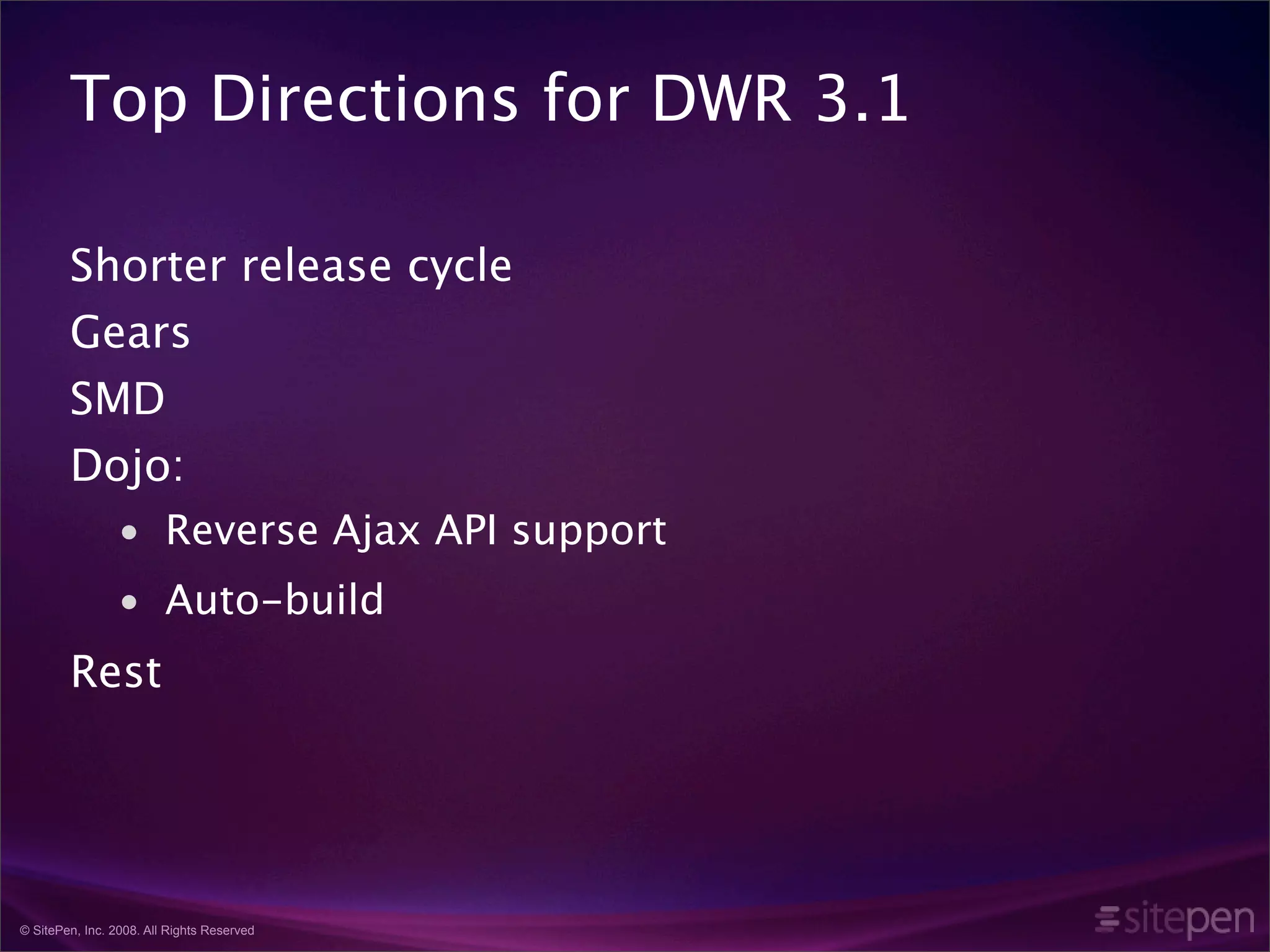 What's new in DWR version 3