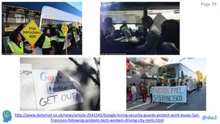 @dw2 
Page 29 
http://www.dailymail.co.uk/news/article-2541541/Google-hiring-security-guards-protect-work-buses-San- Francisco-following-protests-tech-workers-driving-city-rents.html  
