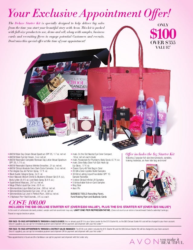 appointment kit choices for new avon representatives avon representative flyers