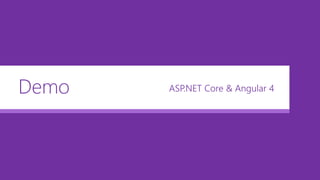 Demo ASP.NET Core & Angular 4
 