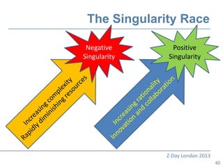 The Singularity Race

 Negative       Positive
Singularity   Singularity




              Z-Day London 2013
                                  40
 