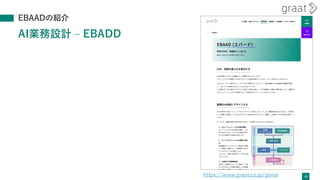 EBAADの紹介
AI業務設計 – EBADD
43
https://www.graat.co.jp/genai
 