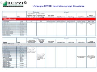 13/03/2006 18
L’impegno DETOX: descrizione gruppi di sostanze
 