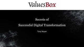 Secrets of
Successful Digital Transformation
Tunç Noyan
 