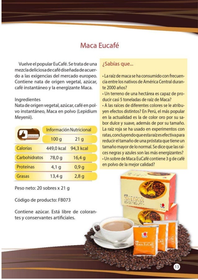 Resultado de imagen para maca vita cafe