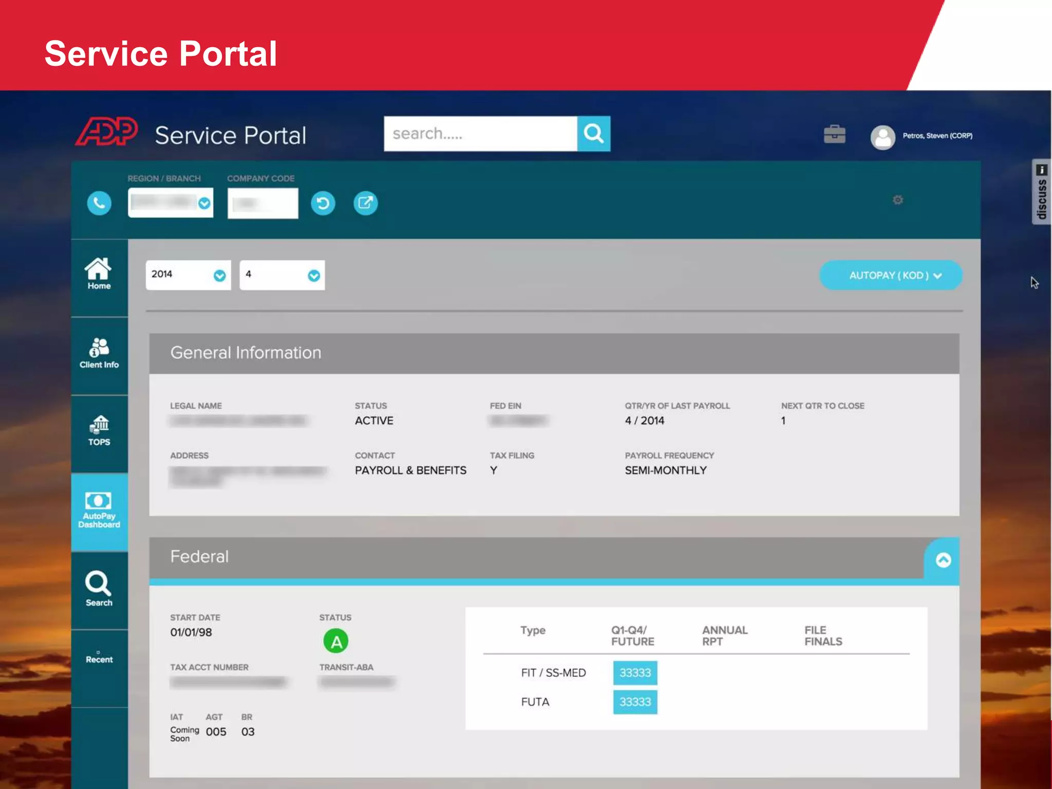 Service Portal
© Copyright 2013 ADP, Inc. Proprietary and Confidential Information.21
 