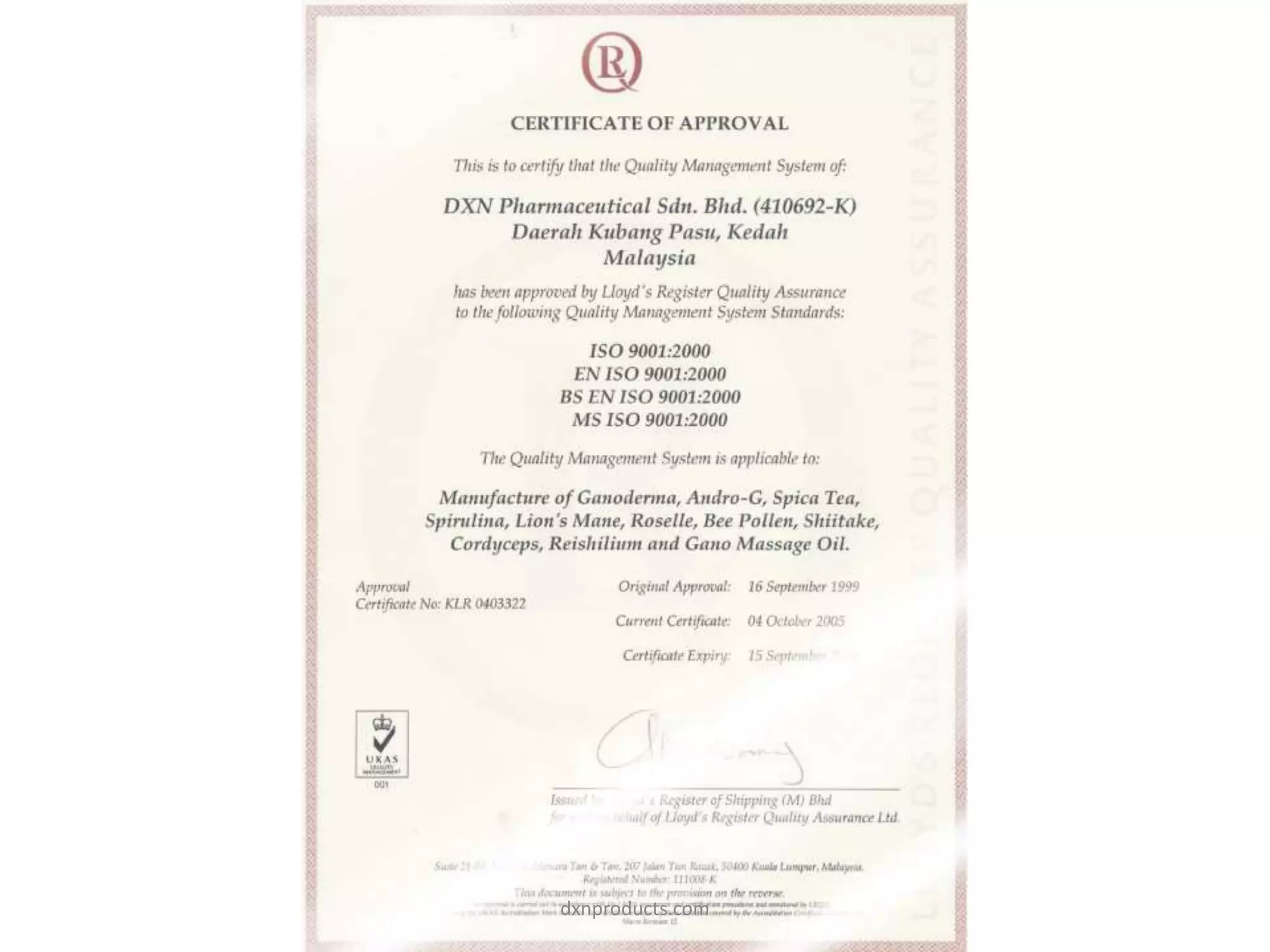 DXN HALAL and ISO certificates | PPTX