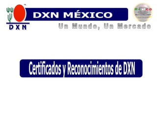 DXN VENEZUELADXN MÉXICODXN VenezuelaDXN ColombiaLinea de Productos Un Mundo, Un MercadoCertificados y Reconocimientos de DXN