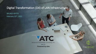 Digital Transformation (DX) of LAN Infrastructure
BRUNCH BYTES
February 25th, 2021
 