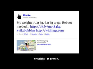 my weight - on twitter...
 