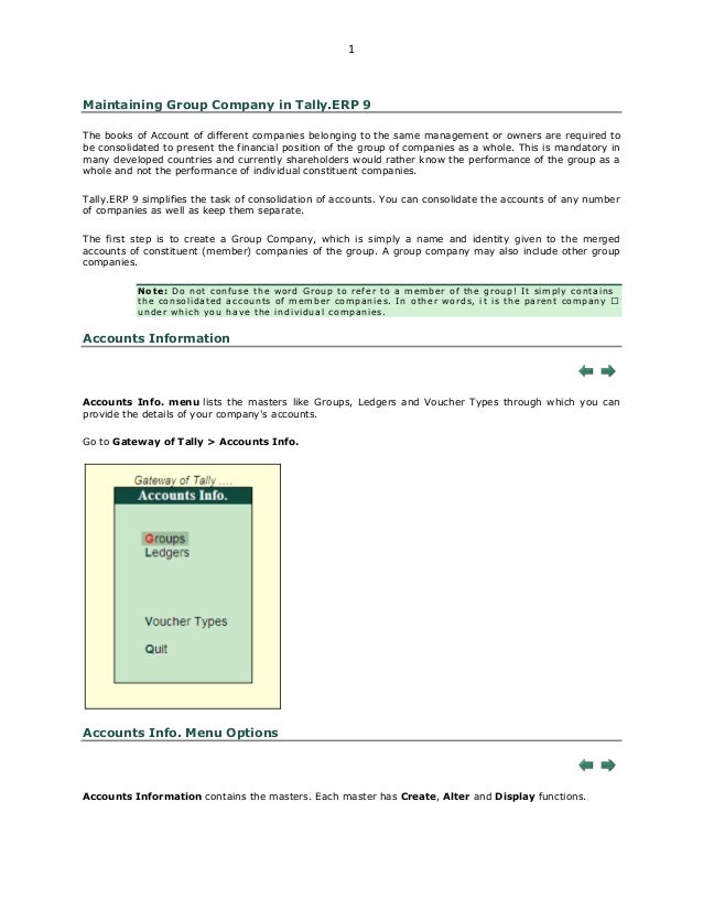 tally maintaining group company in tally a company s ledger is