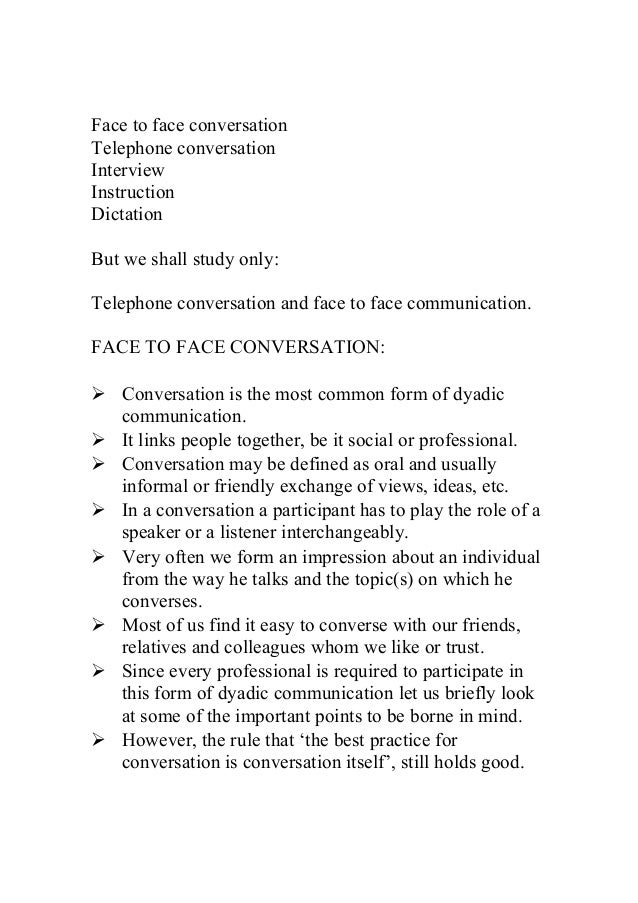 Telephone conversation dialogue essay