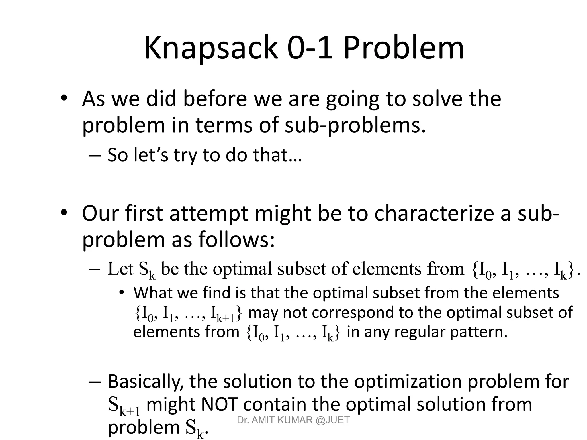 Dynamic Programming knapsack 0 1 | PDF