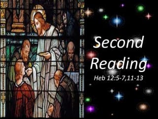Second
Reading
Heb 12:5-7,11-13
 