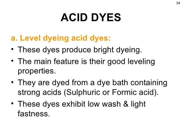 Dye classification