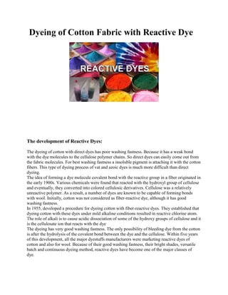 Dyeing Fabric with Fiber Reactive Dyes Beginner's Guide