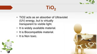 Tio2 Solar Panels Dye sensitized solar cells | PPTX