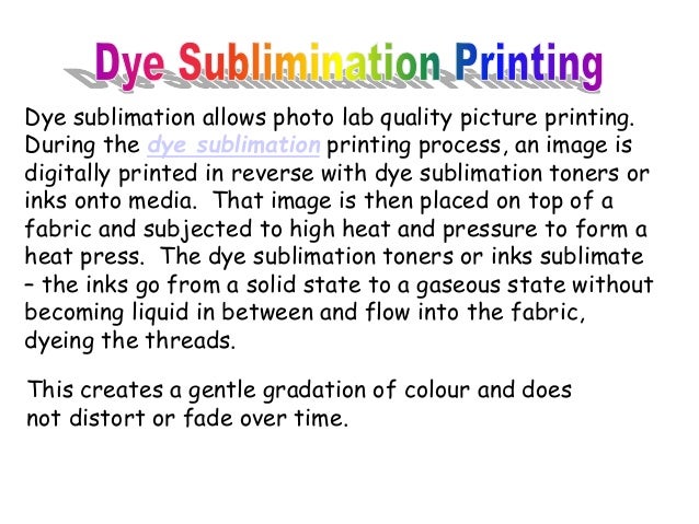 Sublimation Blanks- Dye printing Process