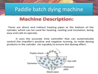 Paddle batch dying machine
 