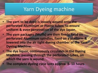 Knit dyeing machine – Jet dying
The Jet Dyeing Machine offers the following
striking advantages that makes them suitable f...