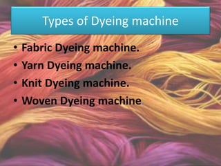 Beam dying machine
• Effectively used to dye yarn or
fabric.
• Able to adjust water level in
accordance to fabric volume.
...
