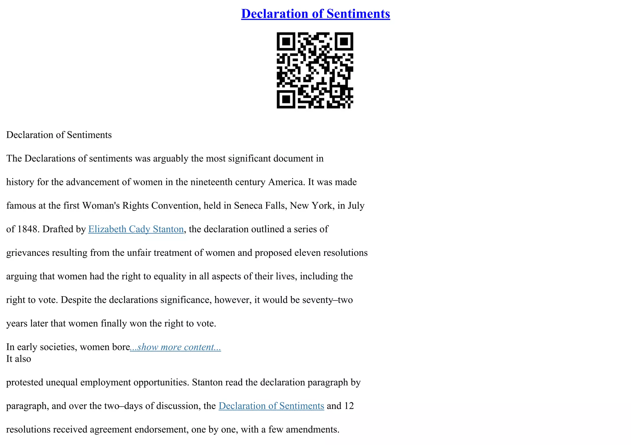 declaration of independence essay